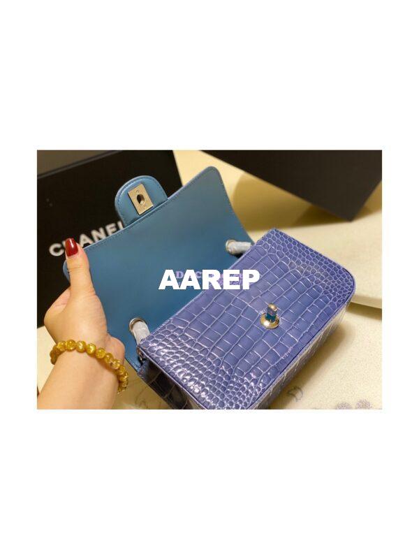 Replica Chanel Alligator Leather Small 20cm Classic Flap CF Bag 10 6
