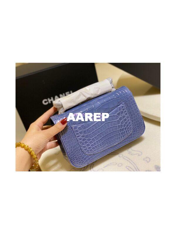 Replica Chanel Alligator Leather Small 20cm Classic Flap CF Bag 10 8