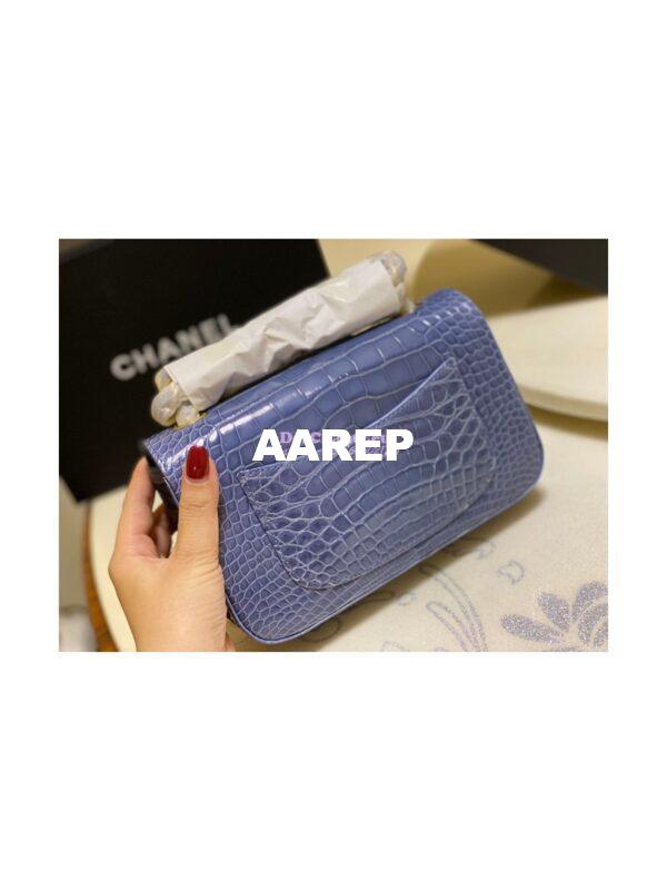 Replica Chanel Alligator Leather Small 20cm Classic Flap CF Bag 10 14