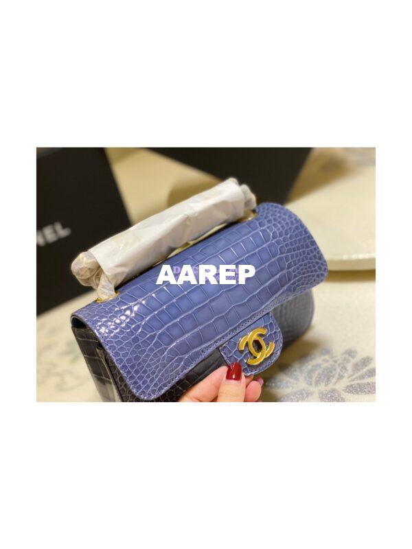 Replica Chanel Alligator Leather Small 20cm Classic Flap CF Bag 10 16