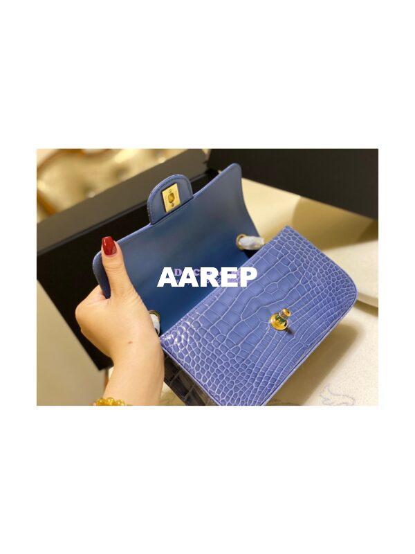 Replica Chanel Alligator Leather Small 20cm Classic Flap CF Bag 10 17