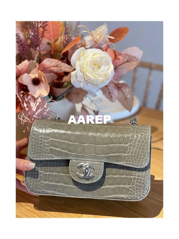 Replica Chanel Alligator Leather Small 20cm Classic Flap CF Bag 09