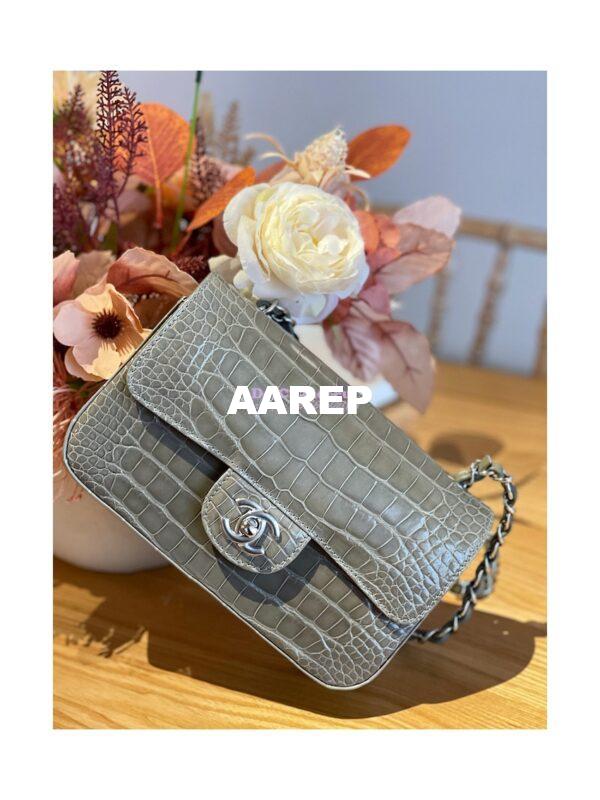 Replica Chanel Alligator Leather Small 20cm Classic Flap CF Bag 09 2