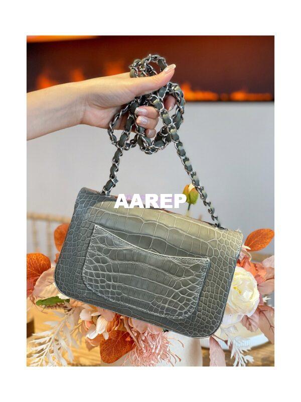 Replica Chanel Alligator Leather Small 20cm Classic Flap CF Bag 09 5