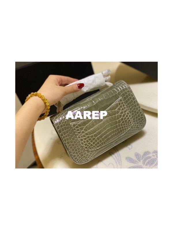 Replica Chanel Alligator Leather Small 20cm Classic Flap CF Bag 09 13