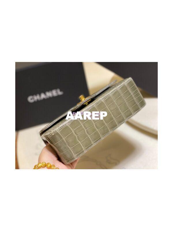 Replica Chanel Alligator Leather Small 20cm Classic Flap CF Bag 09 14