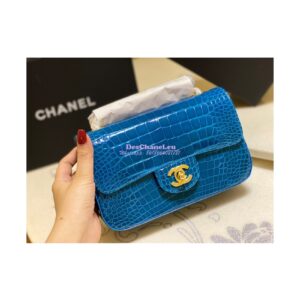 Replica Chanel Alligator Leather Small 20cm Classic Flap CF Bag 07 2