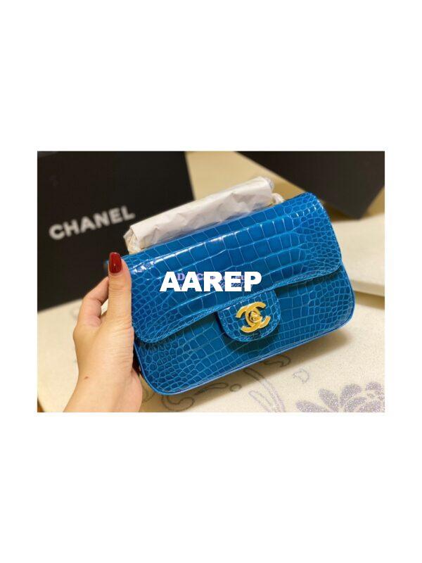 Replica Chanel Alligator Leather Small 20cm Classic Flap CF Bag 07 4