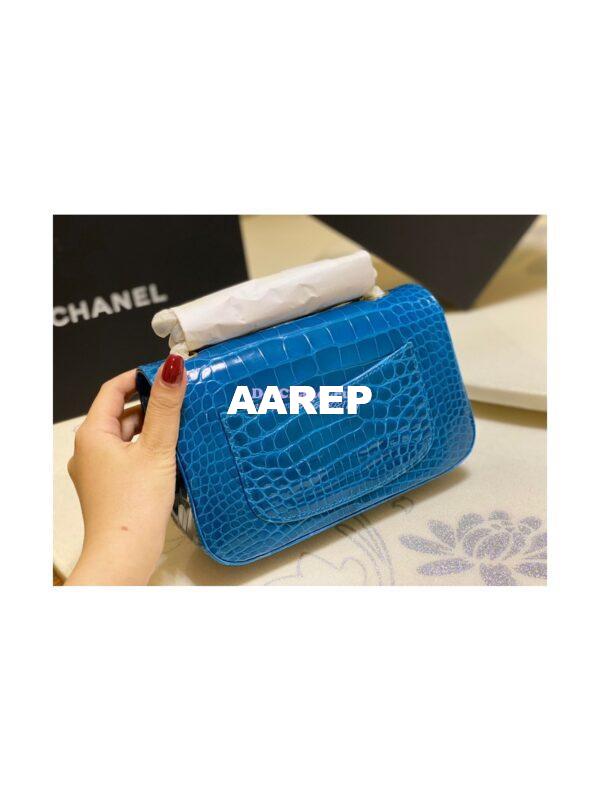 Replica Chanel Alligator Leather Small 20cm Classic Flap CF Bag 07 8