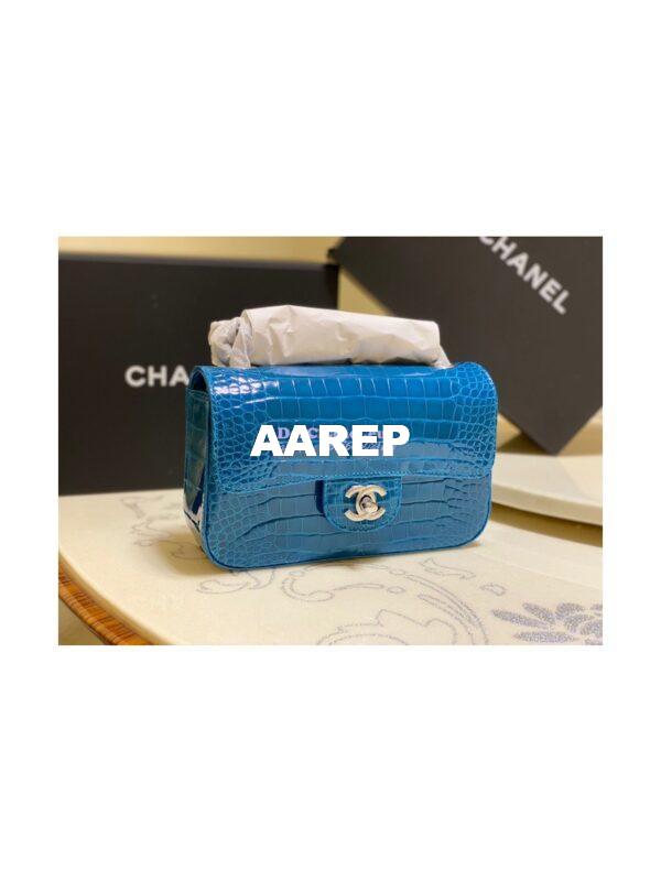 Replica Chanel Alligator Leather Small 20cm Classic Flap CF Bag 07 12