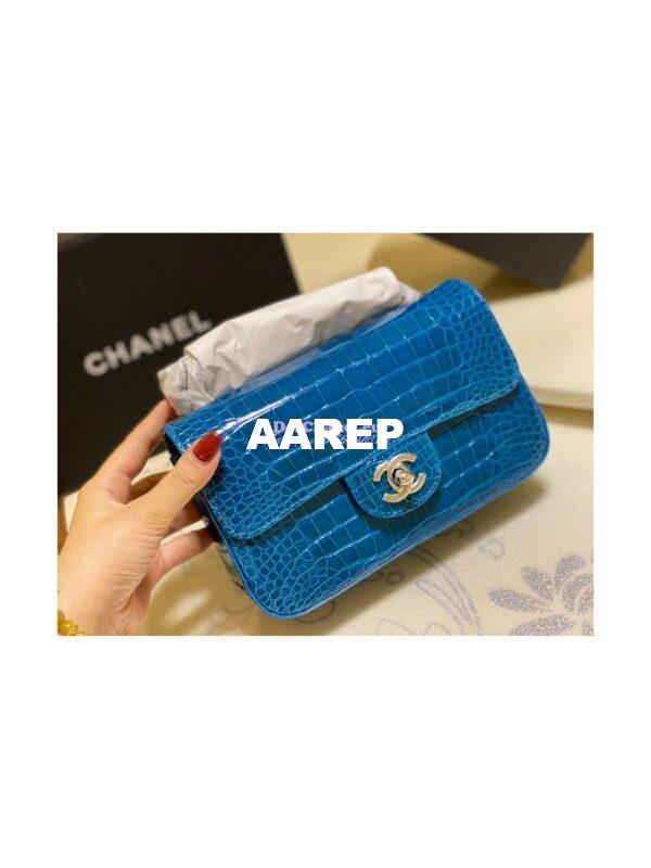 Replica Chanel Alligator Leather Small 20cm Classic Flap CF Bag 07 13