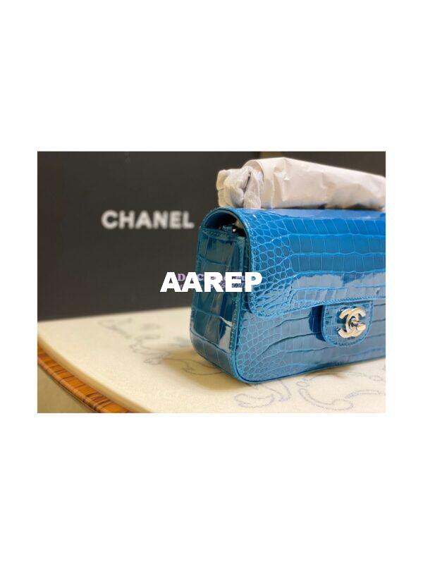 Replica Chanel Alligator Leather Small 20cm Classic Flap CF Bag 07 14