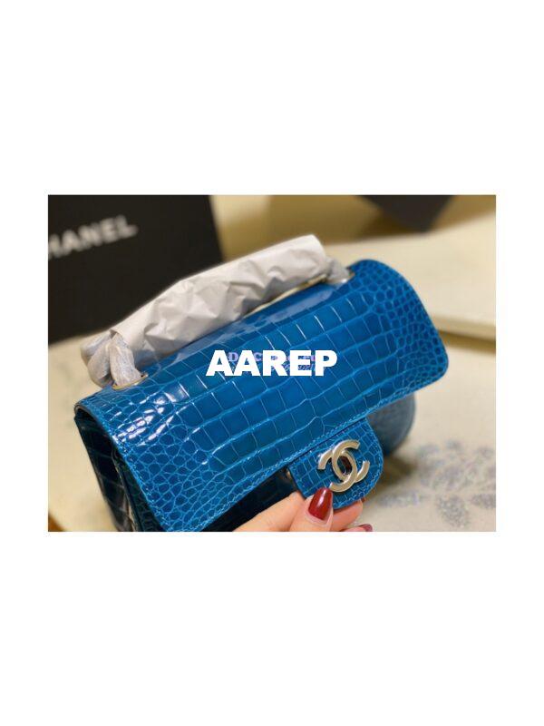 Replica Chanel Alligator Leather Small 20cm Classic Flap CF Bag 07 16