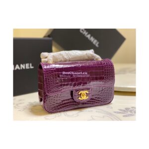 Replica Chanel Alligator Leather Small 20cm Classic Flap CF Bag 06