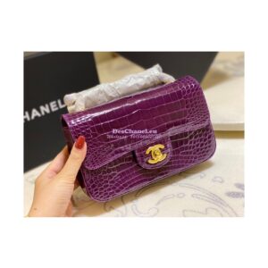 Replica Chanel Alligator Leather Small 20cm Classic Flap CF Bag 06 2