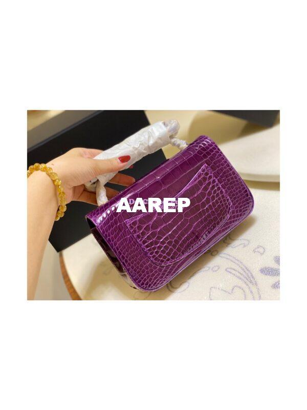Replica Chanel Alligator Leather Small 20cm Classic Flap CF Bag 06 8