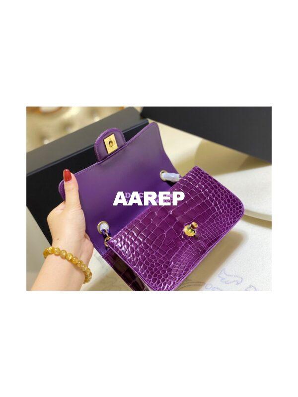 Replica Chanel Alligator Leather Small 20cm Classic Flap CF Bag 06 9