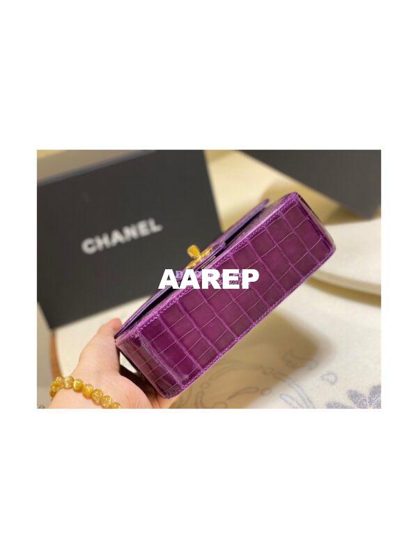 Replica Chanel Alligator Leather Small 20cm Classic Flap CF Bag 06 11