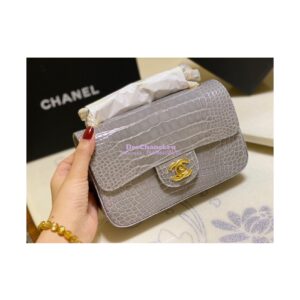 Replica Chanel Alligator Leather Small 20cm Classic Flap CF Bag 05 2