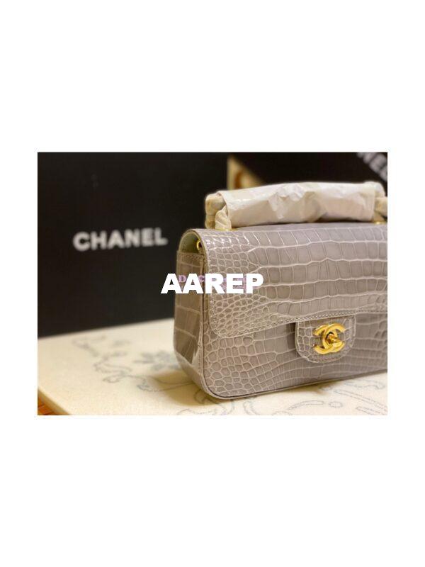Replica Chanel Alligator Leather Small 20cm Classic Flap CF Bag 05 3
