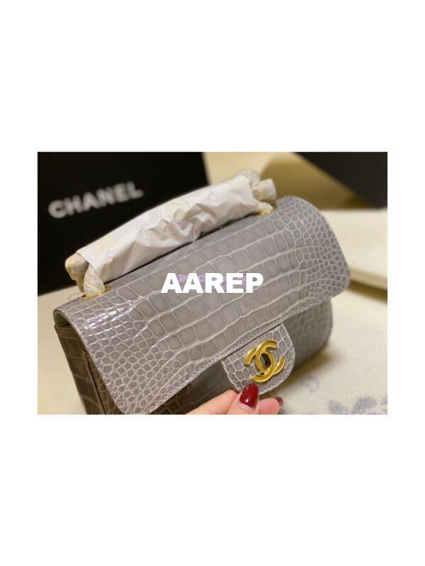 Replica Chanel Alligator Leather Small 20cm Classic Flap CF Bag 05 5