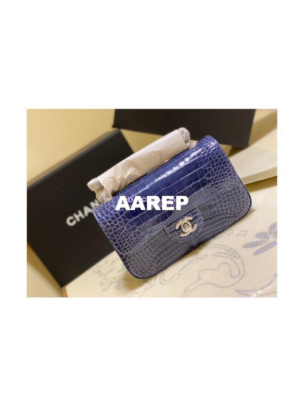 Replica Chanel Alligator Leather Small 20cm Classic Flap CF Bag 04 3