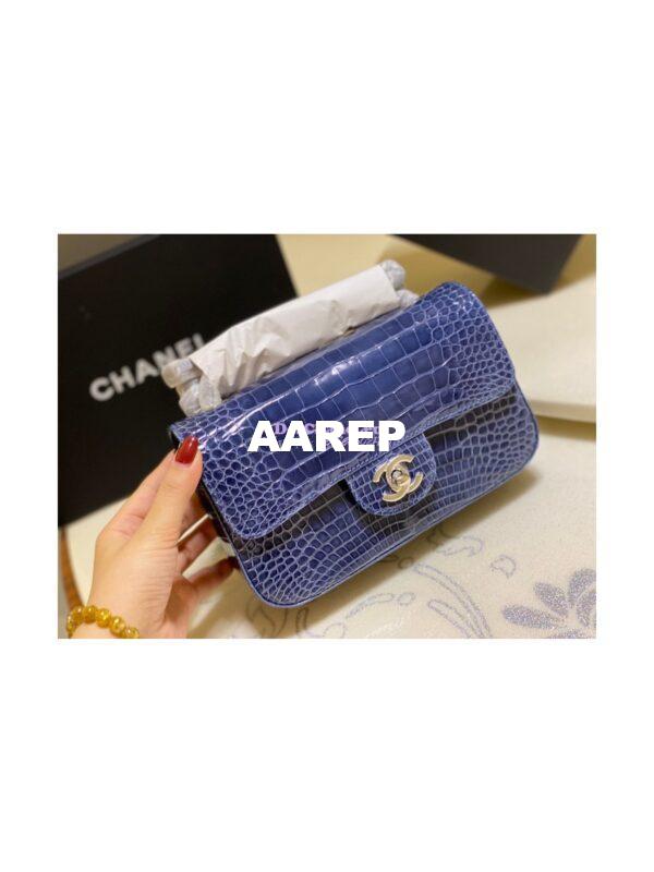 Replica Chanel Alligator Leather Small 20cm Classic Flap CF Bag 04 4