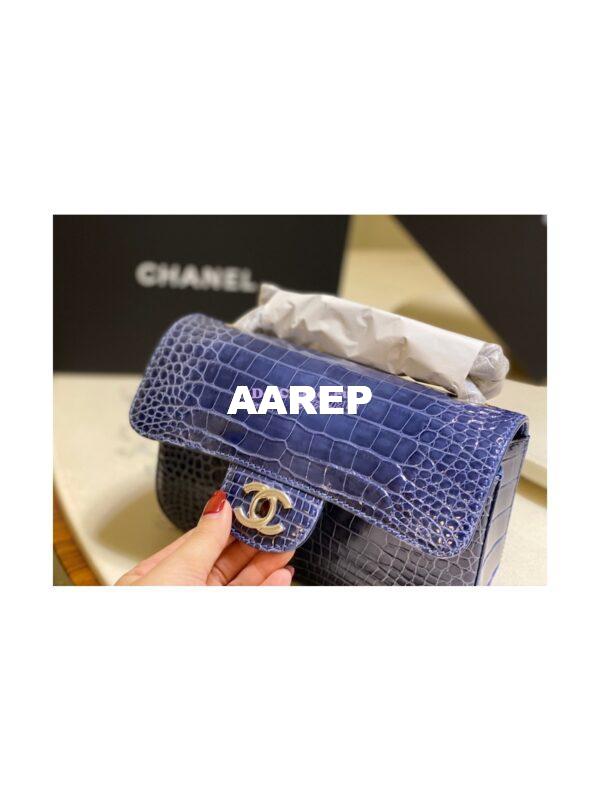 Replica Chanel Alligator Leather Small 20cm Classic Flap CF Bag 04 7