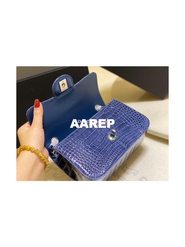 Replica Chanel Alligator Leather Small 20cm Classic Flap CF Bag 04 8