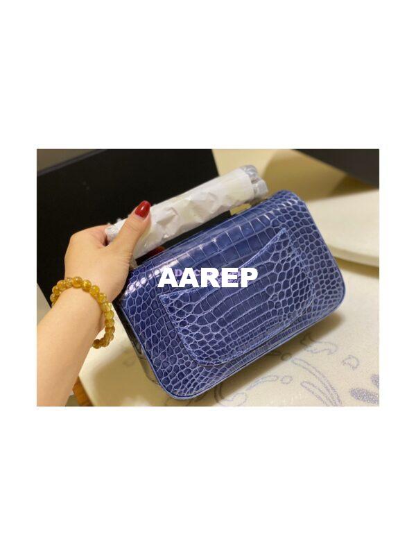 Replica Chanel Alligator Leather Small 20cm Classic Flap CF Bag 04 11