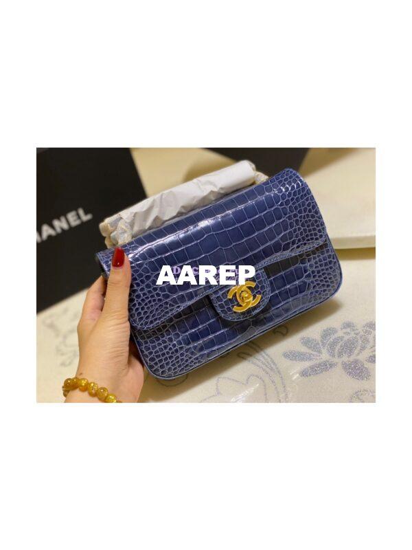 Replica Chanel Alligator Leather Small 20cm Classic Flap CF Bag 04 13