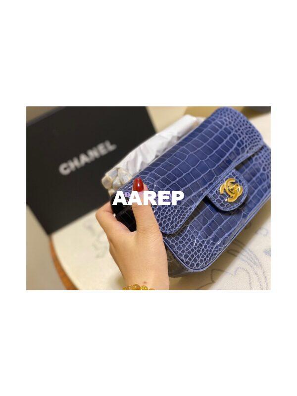 Replica Chanel Alligator Leather Small 20cm Classic Flap CF Bag 04 14