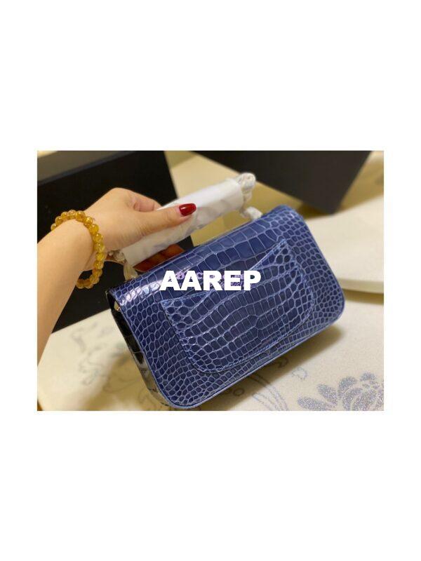 Replica Chanel Alligator Leather Small 20cm Classic Flap CF Bag 04 16