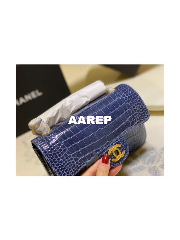 Replica Chanel Alligator Leather Small 20cm Classic Flap CF Bag 04 17