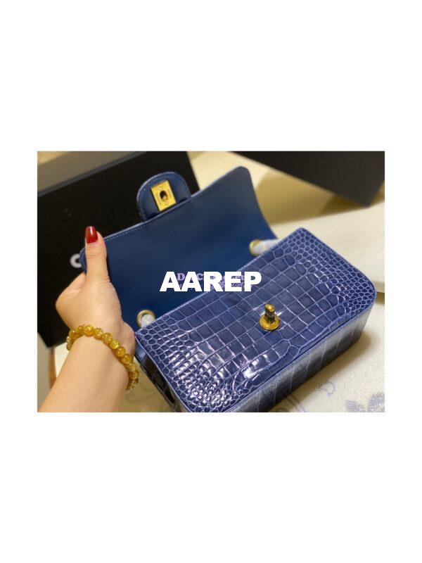 Replica Chanel Alligator Leather Small 20cm Classic Flap CF Bag 04 18