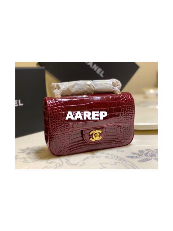 Replica Chanel Alligator Leather Small 20cm Classic Flap CF Bag 03 3