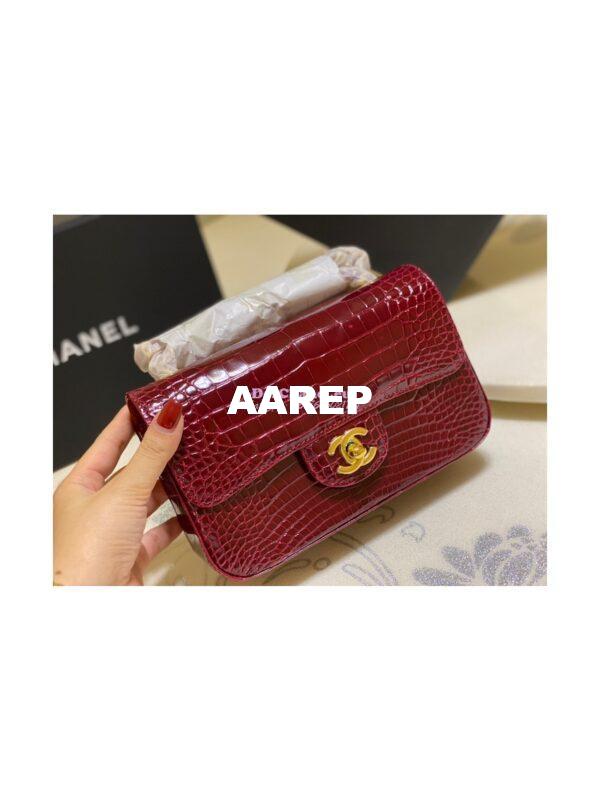 Replica Chanel Alligator Leather Small 20cm Classic Flap CF Bag 03 4