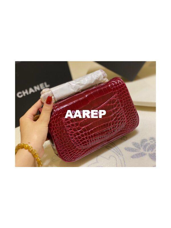 Replica Chanel Alligator Leather Small 20cm Classic Flap CF Bag 03 6