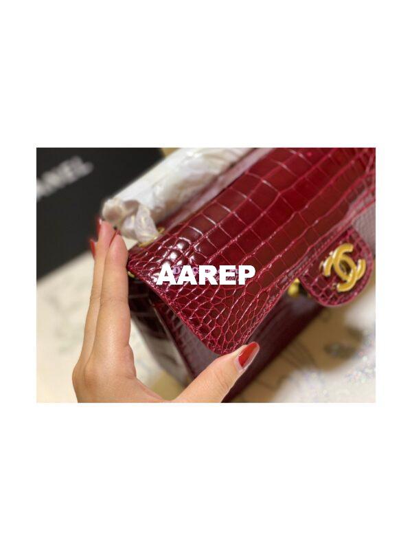 Replica Chanel Alligator Leather Small 20cm Classic Flap CF Bag 03 8