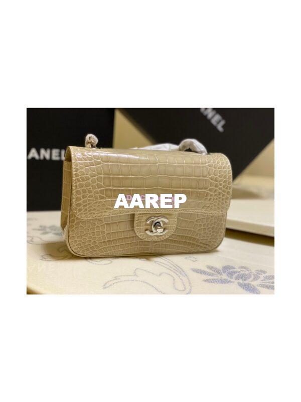 Replica Chanel Alligator Leather Small 20cm Classic Flap CF Bag 02 3