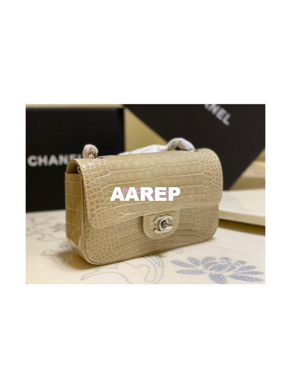 Replica Chanel Alligator Leather Small 20cm Classic Flap CF Bag 02 4