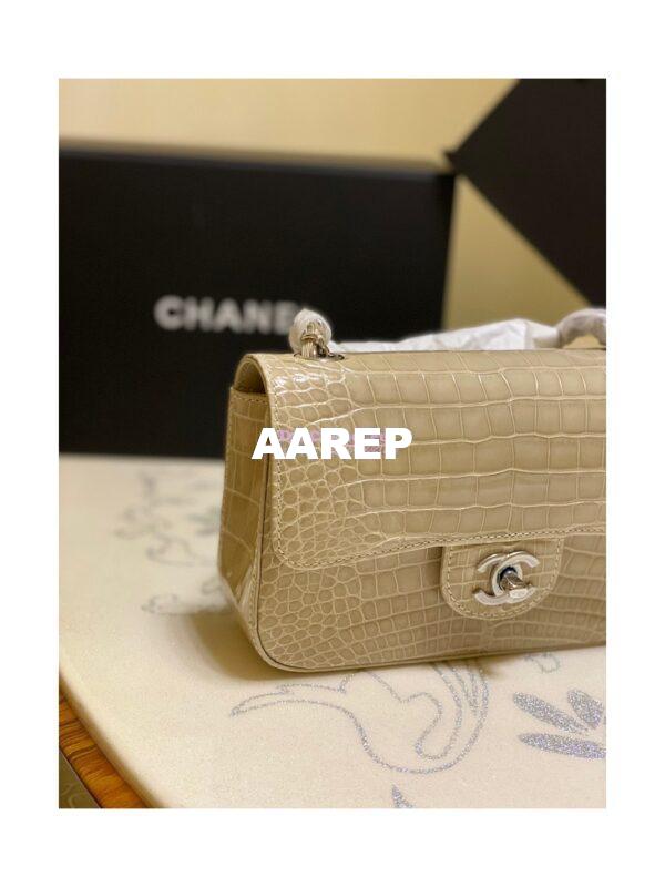 Replica Chanel Alligator Leather Small 20cm Classic Flap CF Bag 02 5