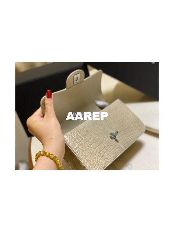 Replica Chanel Alligator Leather Small 20cm Classic Flap CF Bag 02 9
