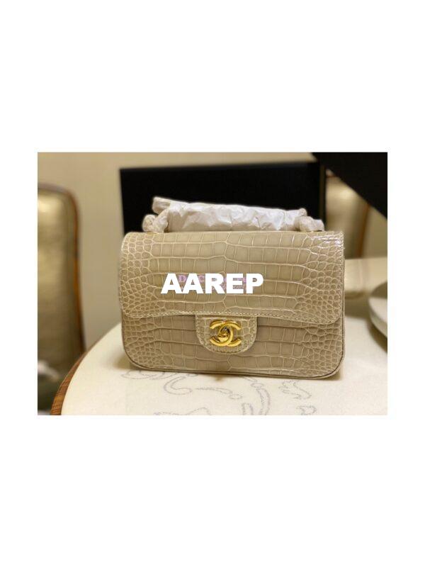 Replica Chanel Alligator Leather Small 20cm Classic Flap CF Bag 02 13