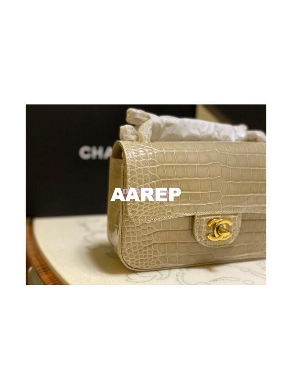 Replica Chanel Alligator Leather Small 20cm Classic Flap CF Bag 02 15