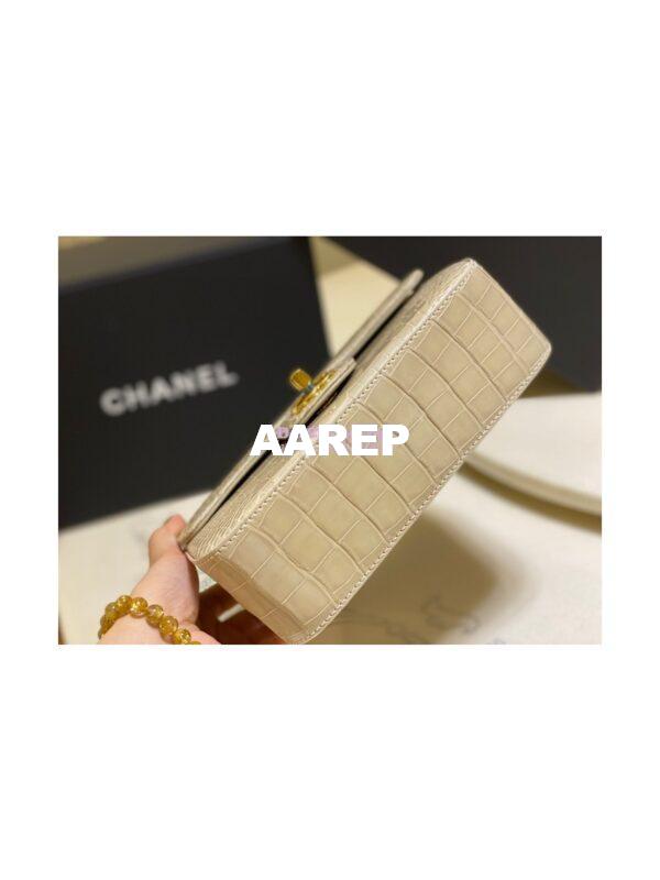 Replica Chanel Alligator Leather Small 20cm Classic Flap CF Bag 02 17
