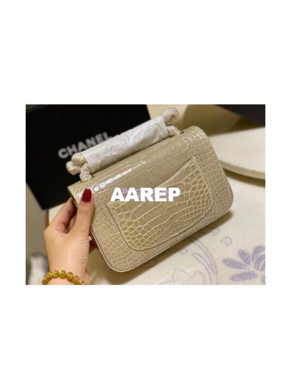 Replica Chanel Alligator Leather Small 20cm Classic Flap CF Bag 02 18