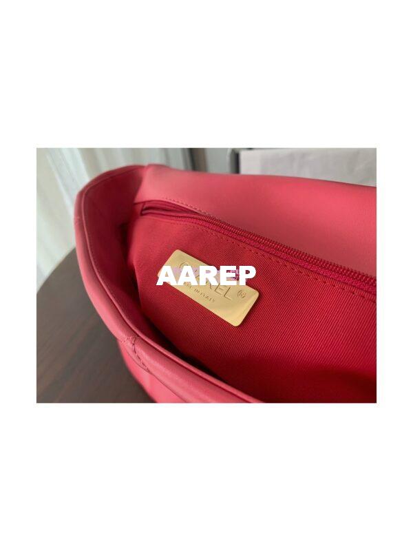 Replica Chanel 19 Large Flap Bag AS1161 Lambskin Rosy 11