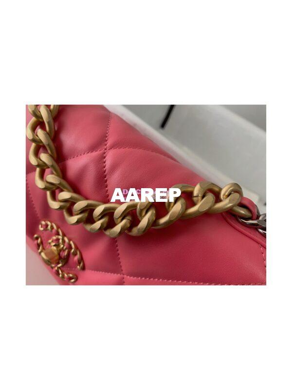 Replica Chanel 19 Small Flap Bag AS1160 Lambskin Rosy 4