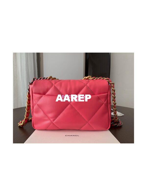 Replica Chanel 19 Small Flap Bag AS1160 Lambskin Rosy 7
